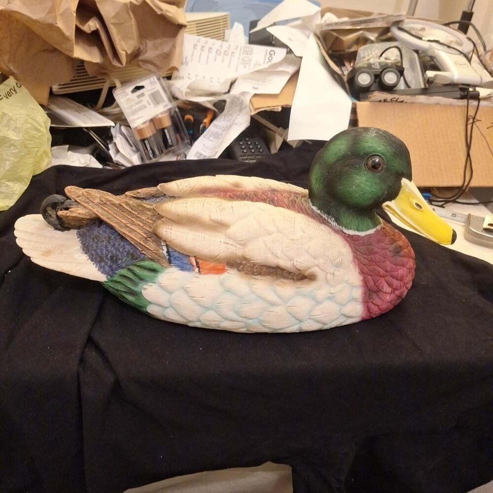 Universal Statuary Corp Collectible Resin #573 1986 Duck Mallard Decoy Deco